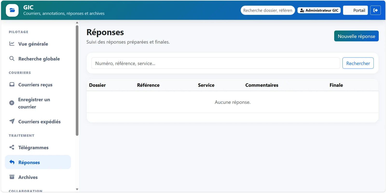 Réponses GIC