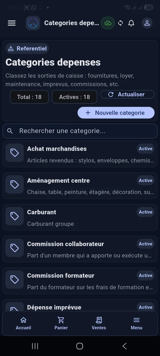 Détail de caisse