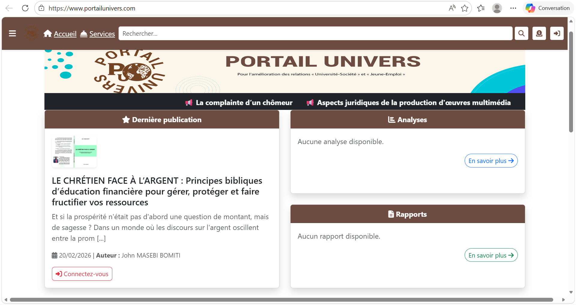 Portail Univers